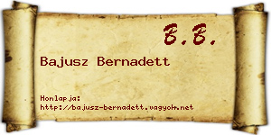 Bajusz Bernadett névjegykártya