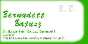 bernadett bajusz business card